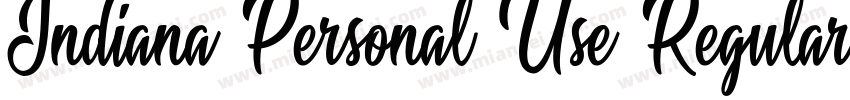 Indiana Personal Use Regular字体转换